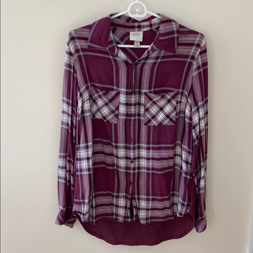 Super soft plaid tunic shirt top